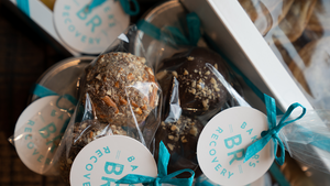 Baker's Recovery | Julie's Dark Chocolate S'mores Cheesecake Truffles